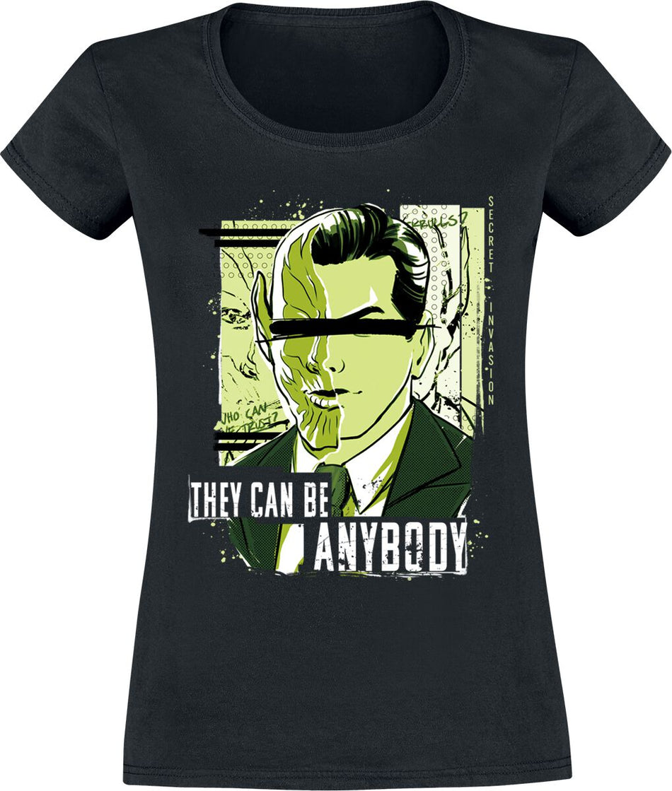T-Shirt Manches courtes  de Secret Invasion - They Can Be Anybody - S à XXL - pour Femme - noir - Secret Invasion