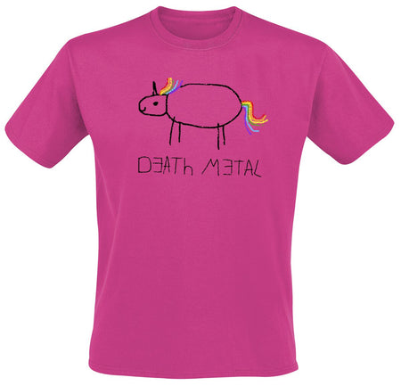 T-Shirt Manches courtes Unicorn de Death Metal - S à 3XL - pour Homme - fuchsia - Death Metal