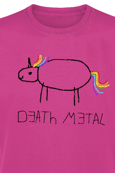 T-Shirt Manches courtes Unicorn de Death Metal - S à 3XL - pour Homme - fuchsia - Death Metal - View 2