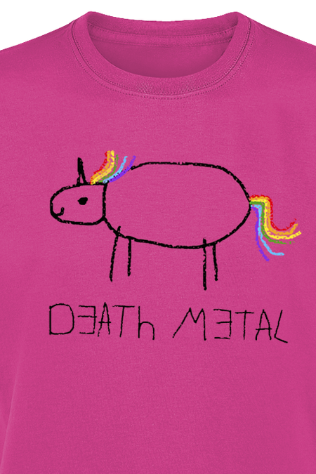 T-Shirt Manches courtes Unicorn de Death Metal - S à 3XL - pour Homme - fuchsia - Death Metal - View 2