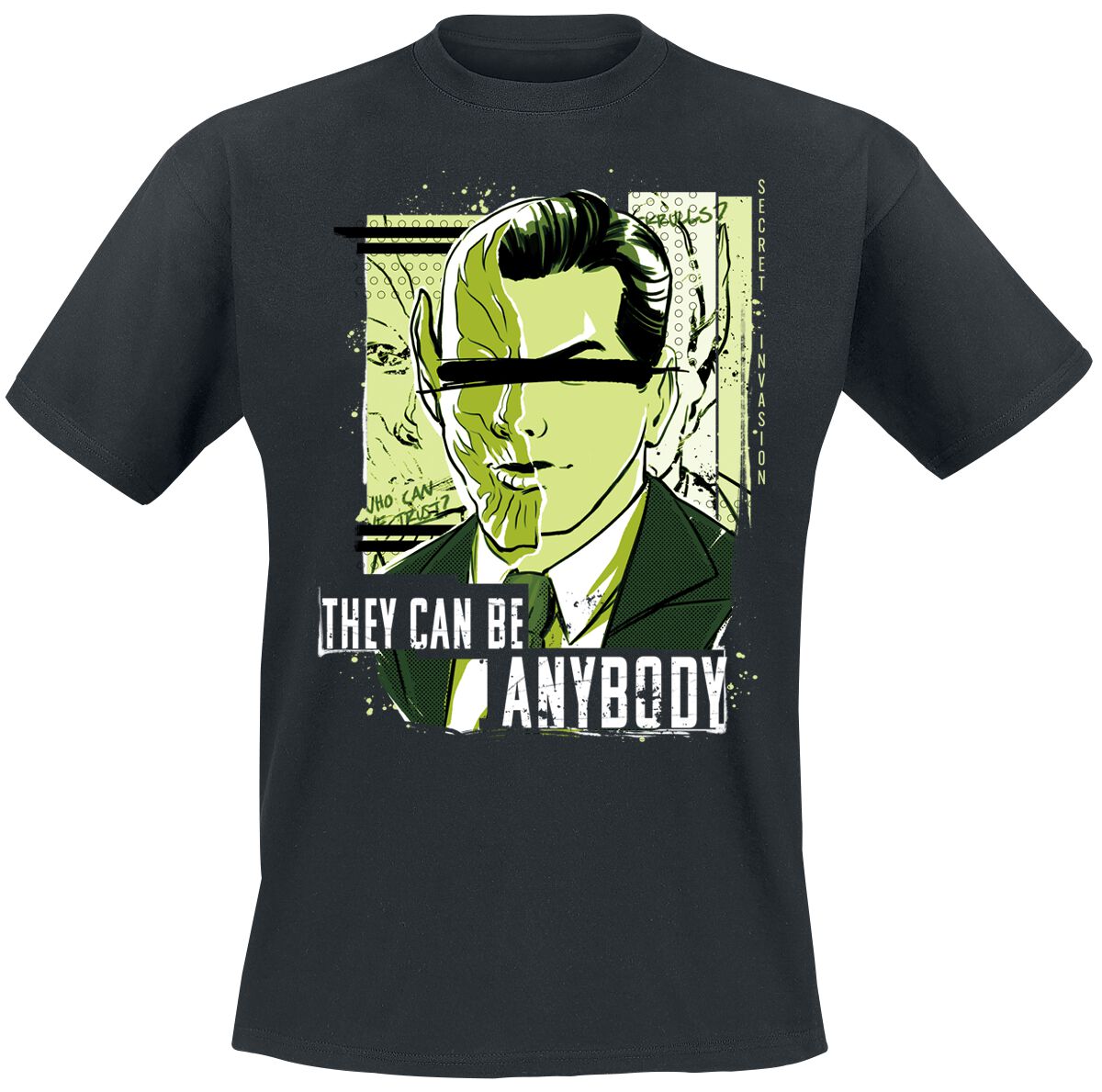 T-Shirt Manches courtes  de Secret Invasion - They Can Be Anybody - S à M - pour Homme - noir - Secret Invasion