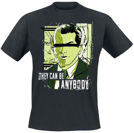 T-Shirt Manches courtes  de Secret Invasion - They Can Be Anybody - S à M - pour Homme - noir - Secret Invasion