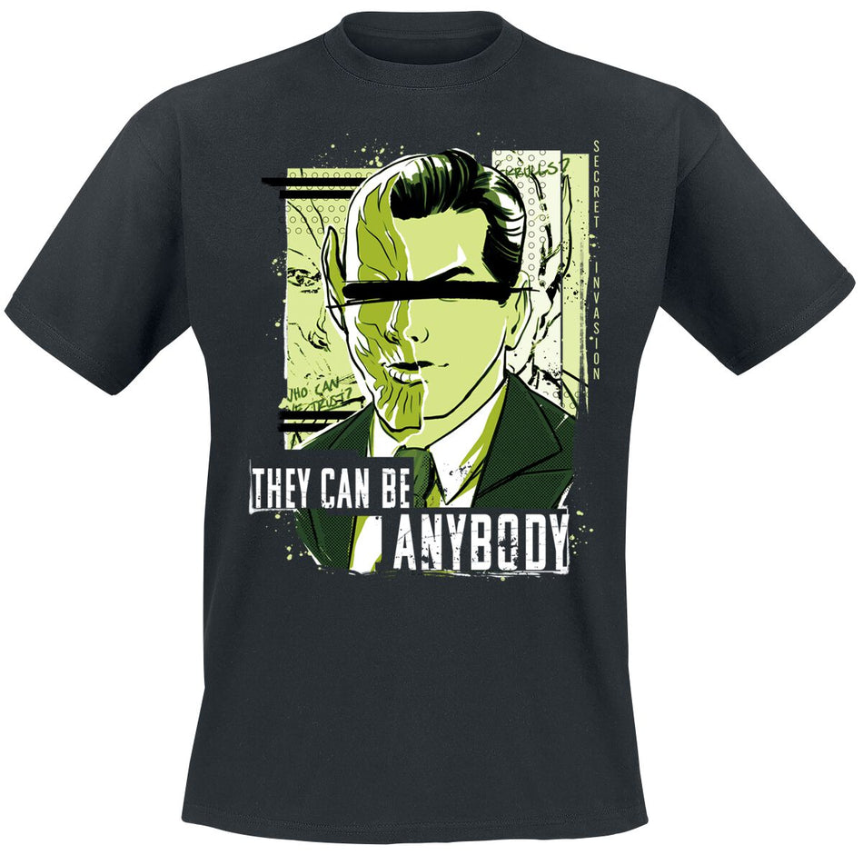 T-Shirt Manches courtes  de Secret Invasion - They Can Be Anybody - S à M - pour Homme - noir - Secret Invasion
