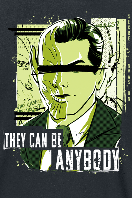 T-Shirt Manches courtes  de Secret Invasion - They Can Be Anybody - S à M - pour Homme - noir - Secret Invasion - View 2