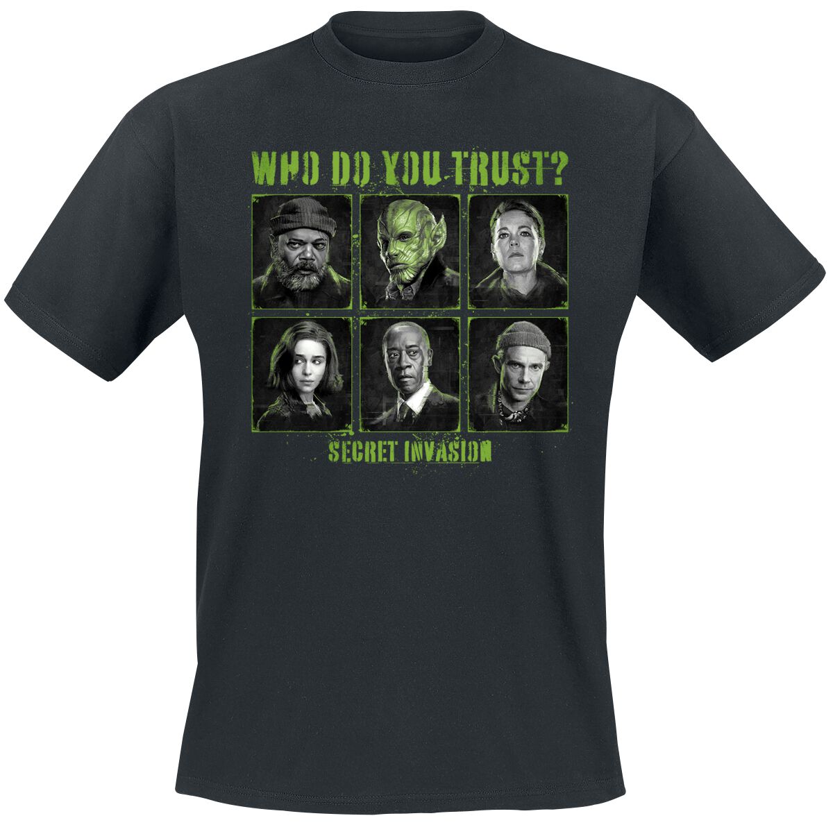 T-Shirt Manches courtes  de Secret Invasion - Who Do You Trust? - S à M - pour Homme - noir - Secret Invasion