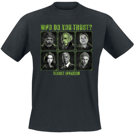 T-Shirt Manches courtes  de Secret Invasion - Who Do You Trust? - S à M - pour Homme - noir - Secret Invasion