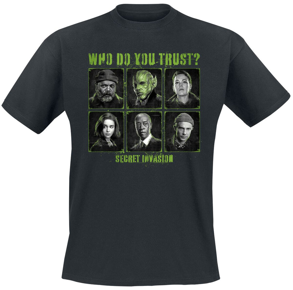 T-Shirt Manches courtes  de Secret Invasion - Who Do You Trust? - S à M - pour Homme - noir - Secret Invasion