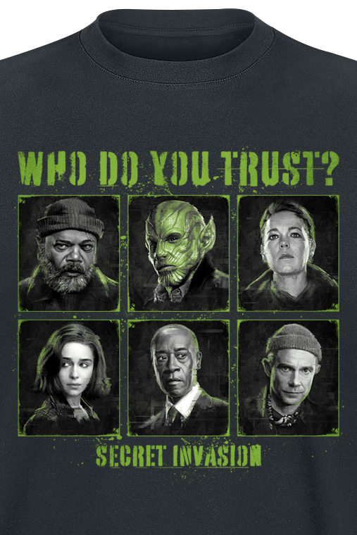 T-Shirt Manches courtes  de Secret Invasion - Who Do You Trust? - S à M - pour Homme - noir - Secret Invasion - View 2