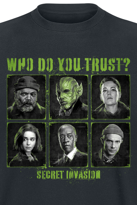 T-Shirt Manches courtes  de Secret Invasion - Who Do You Trust? - S à M - pour Homme - noir - Secret Invasion - View 2