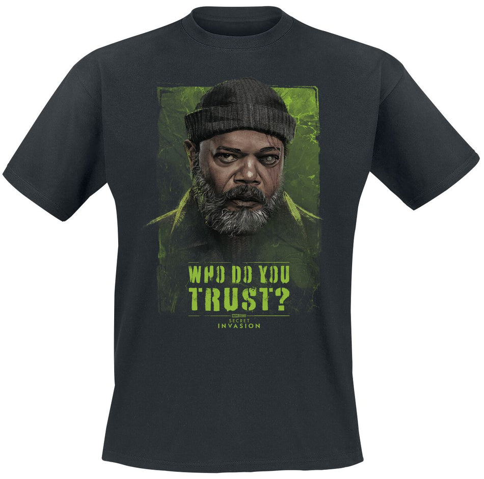 T-Shirt Manches courtes  de Secret Invasion - Who do you trust? - Nick Fury - S à M - pour Homme - noir - Secret Invasion
