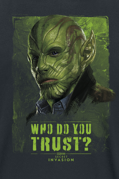 T-Shirt Manches courtes  de Secret Invasion - Who do you trust? - Talos - S à M - pour Homme - noir - Secret Invasion - View 2