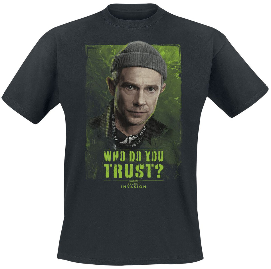 T-Shirt Manches courtes  de Secret Invasion - Who do you trust? - Everett - S à XL - pour Homme - noir - Secret Invasion