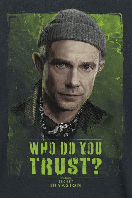 T-Shirt Manches courtes  de Secret Invasion - Who do you trust? - Everett - S à XL - pour Homme - noir - Secret Invasion - View 2