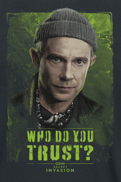 T-Shirt Manches courtes  de Secret Invasion - Who do you trust? - Everett - S à XL - pour Homme - noir - Secret Invasion - View 2