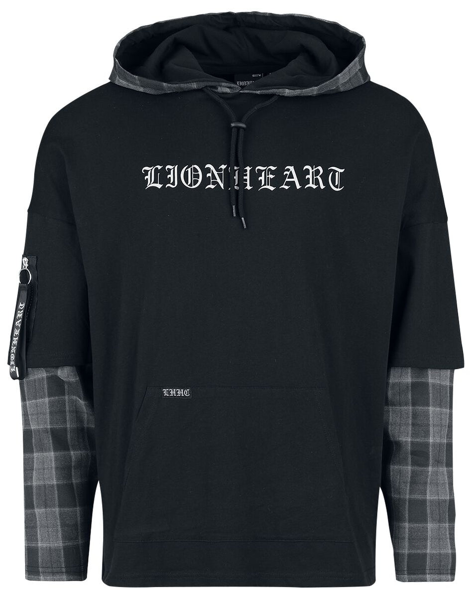 T-shirt manches longues  de Lionheart - EMP Signature Collection - Oversize - S à L - pour Homme - noir/gris - Lionheart