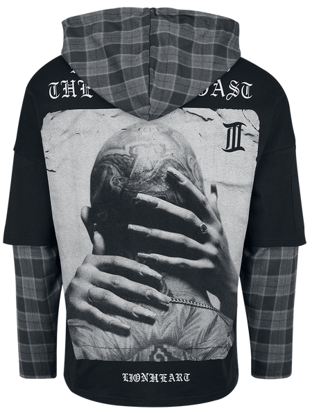 T-shirt manches longues  de Lionheart - EMP Signature Collection - Oversize - S à L - pour Homme - noir/gris - Lionheart - View 2