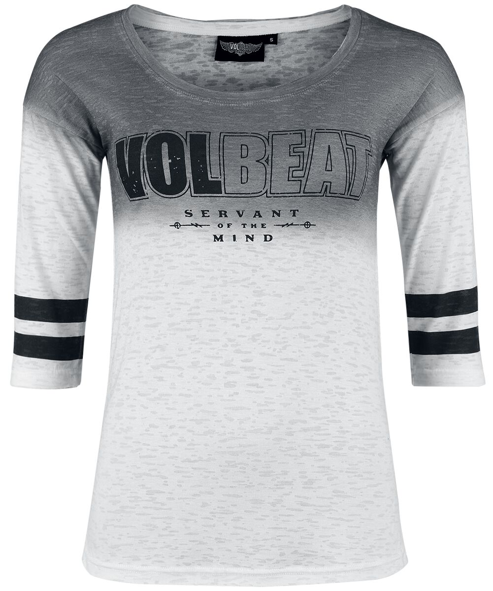 T-shirt manches longues  de Volbeat - EMP Signature Collection - S à L - pour Femme - blanc/gris - Volbeat