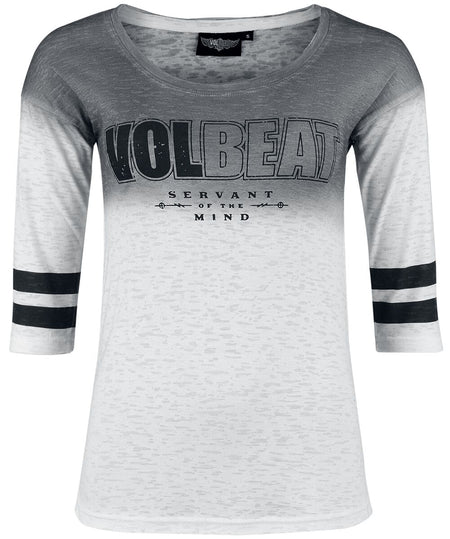 T-shirt manches longues  de Volbeat - EMP Signature Collection - S à L - pour Femme - blanc/gris - Volbeat