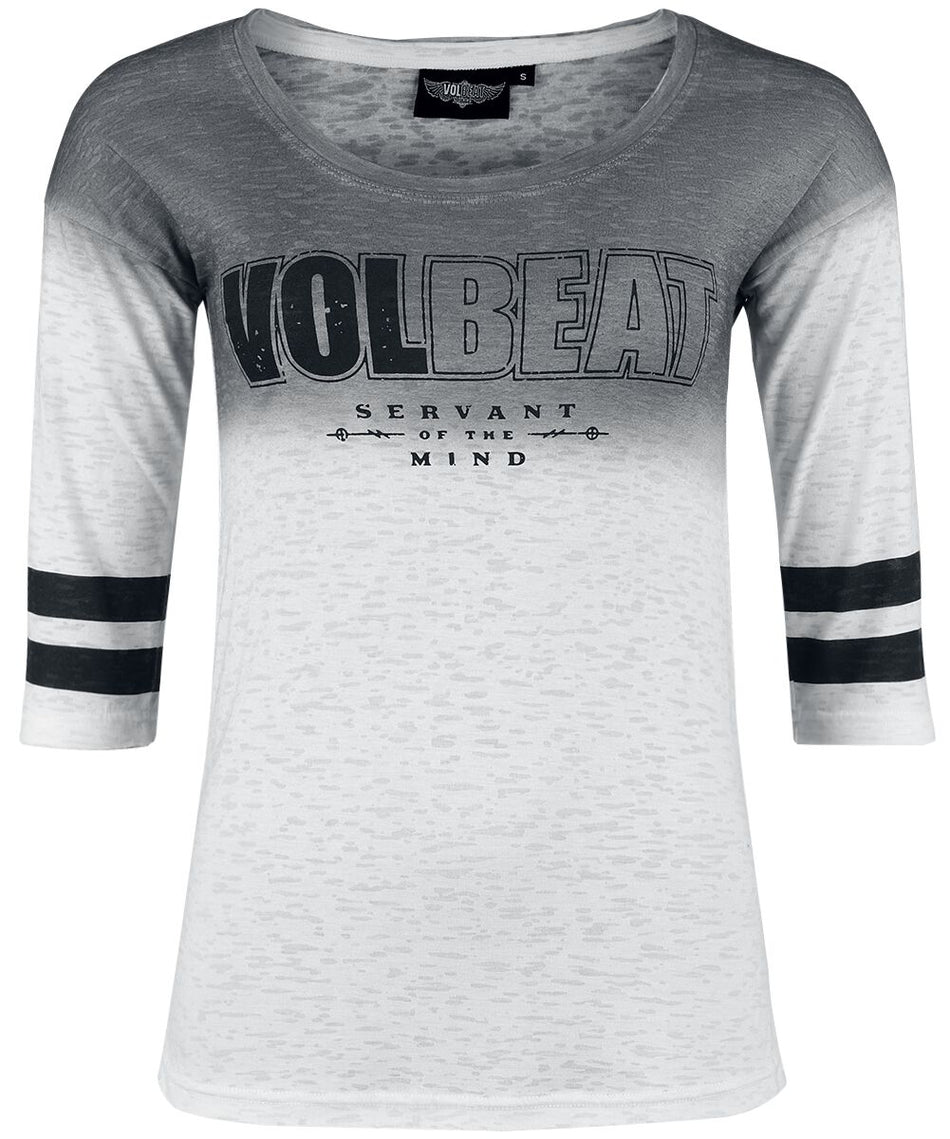 T-shirt manches longues  de Volbeat - EMP Signature Collection - S à L - pour Femme - blanc/gris - Volbeat