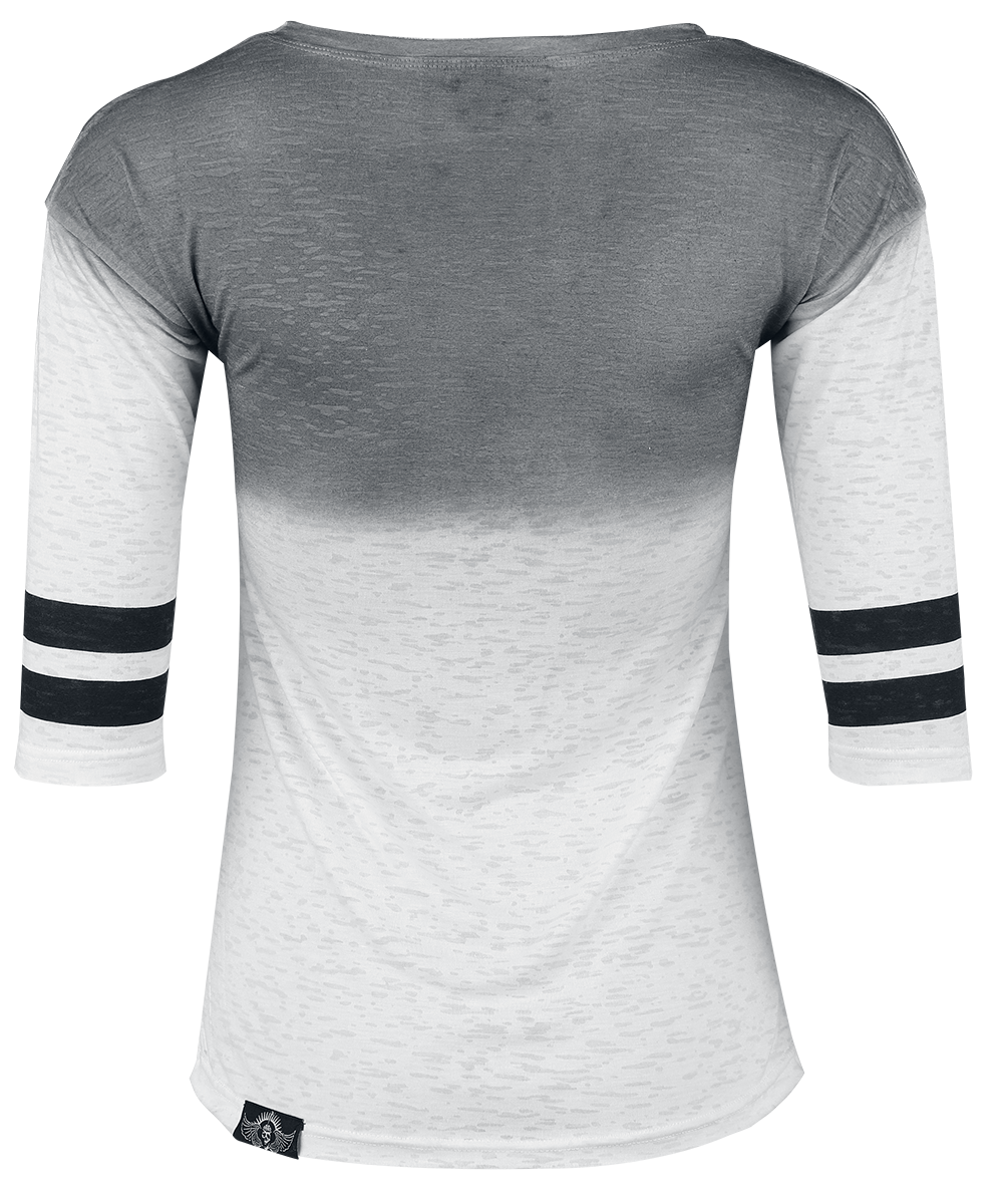 T-shirt manches longues  de Volbeat - EMP Signature Collection - S à L - pour Femme - blanc/gris - Volbeat - View 2