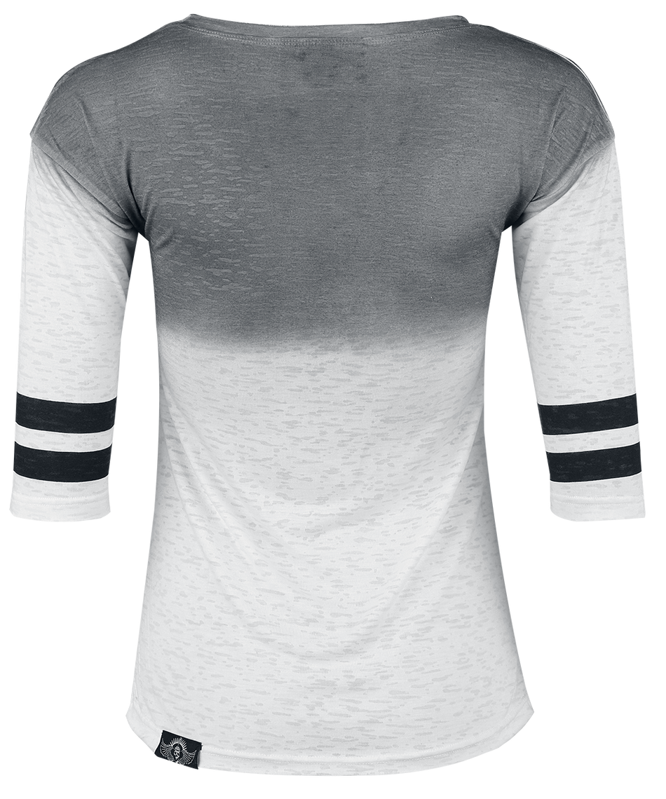 T-shirt manches longues  de Volbeat - EMP Signature Collection - S à L - pour Femme - blanc/gris - Volbeat - View 2