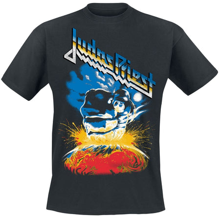 T-Shirt Manches courtes  de Judas Priest - Vintage Ram It Down Tour Dates - S à 4XL - pour Homme - noir - Judas Priest