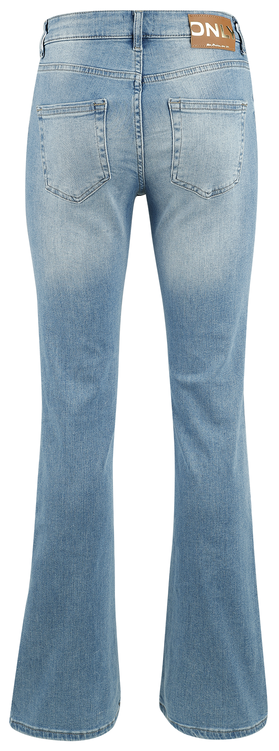 Jean  de Only - Onlblush Mid Flared DNM TAI467 - W26L32 à W34L32 - pour Femme - bleu - Only - View 2