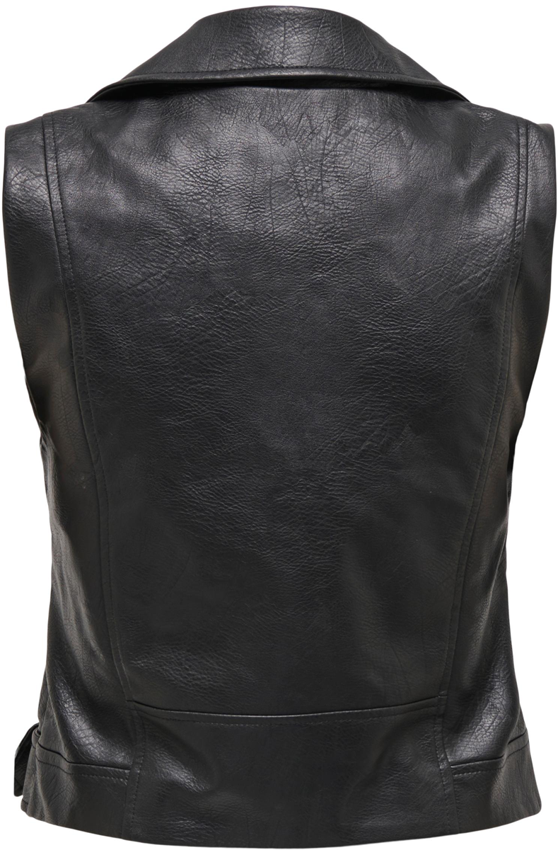 Veste  de Only - Onlvera Faux Leather Waistcoat - XS à L - pour Femme - noir - Only - View 2