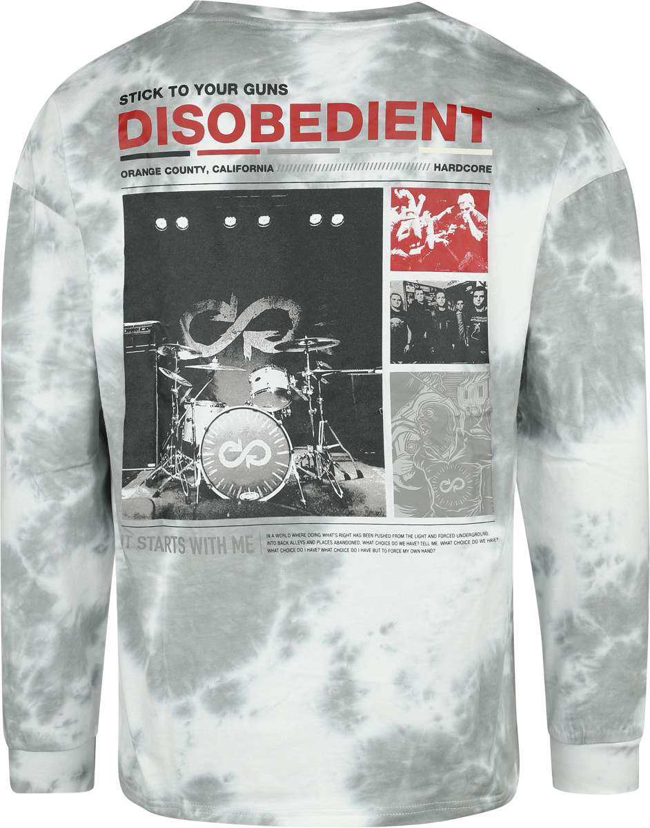 T-shirt manches longues  de Stick To Your Guns - EMP Signature Collection - Oversize - S à XXL - pour Homme - blanc/gris - Stick To Your Guns - View 2