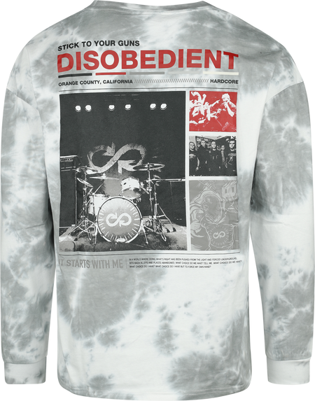 T-shirt manches longues  de Stick To Your Guns - EMP Signature Collection - Oversize - S à XXL - pour Homme - blanc/gris - Stick To Your Guns - View 2