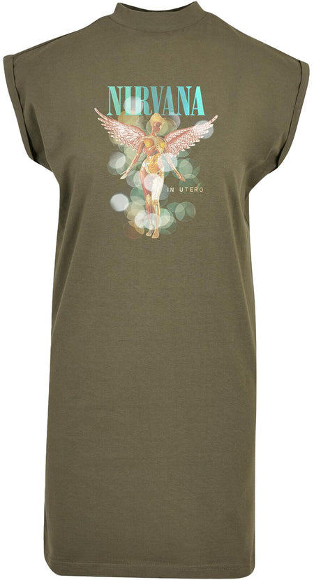 Robe mi-longue  de Nirvana - In Utero - S à XL - pour Femme - olive - Nirvana