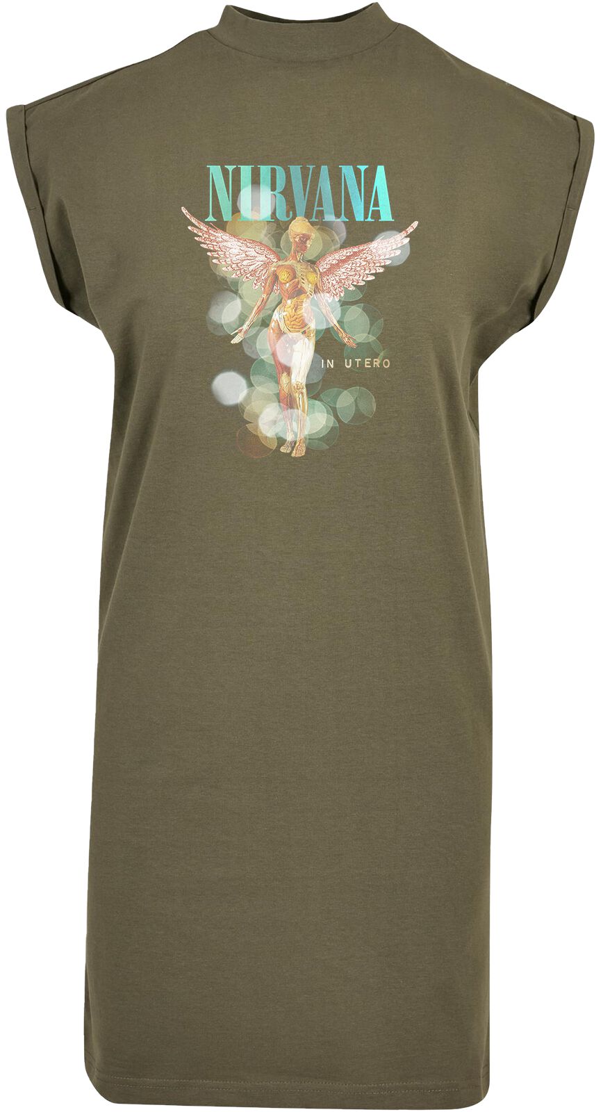 Robe mi-longue  de Nirvana - In Utero - S à XL - pour Femme - olive - Nirvana