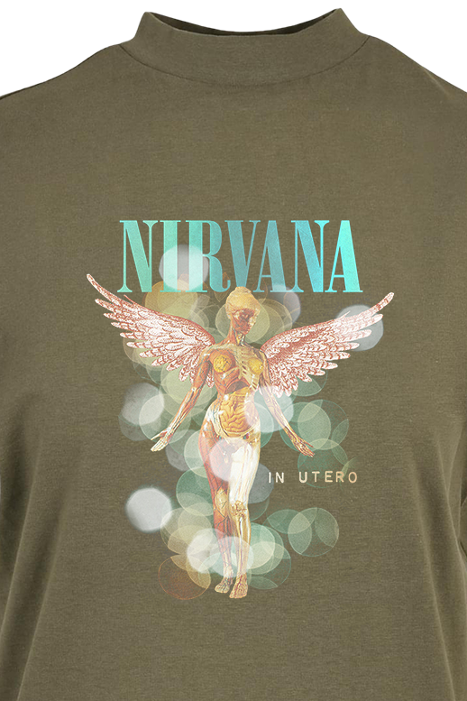 Robe mi-longue  de Nirvana - In Utero - S à XL - pour Femme - olive - Nirvana - View 2