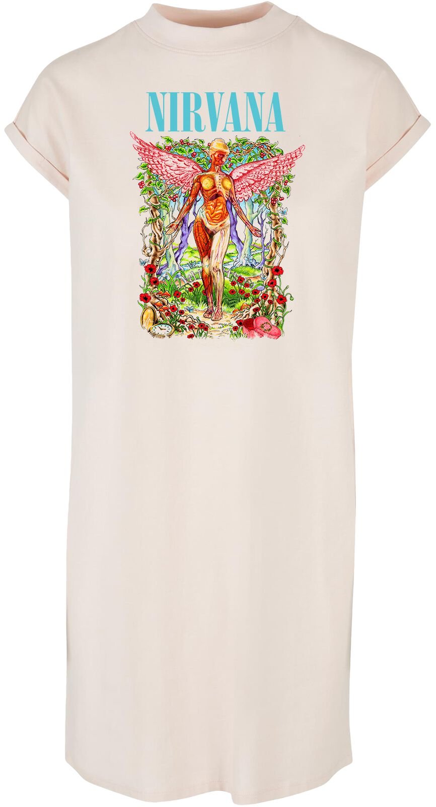 Robe mi-longue  de Nirvana - Utero Garden - S à XL - pour Femme - rose - Nirvana
