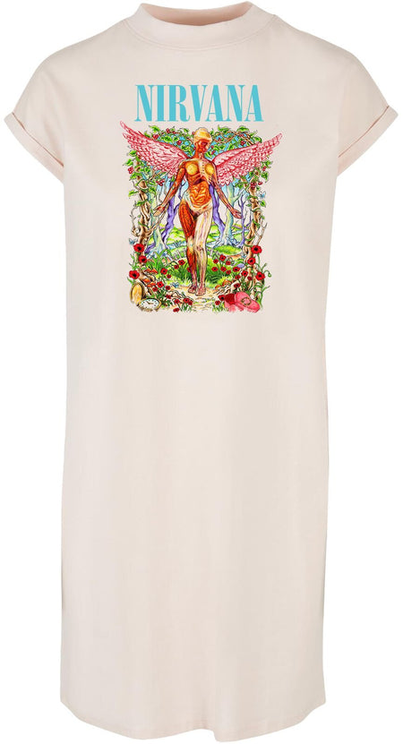 Robe mi-longue  de Nirvana - Utero Garden - S à XL - pour Femme - rose - Nirvana