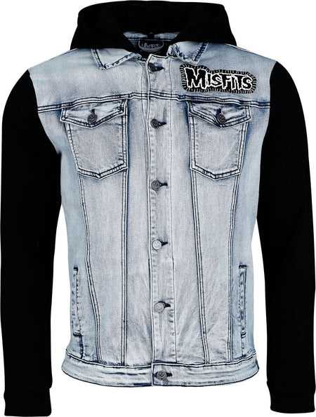 Veste en Jean  de Misfits - EMP Signature Collection - L à 3XL - pour Homme - bleu clair/noir - Misfits