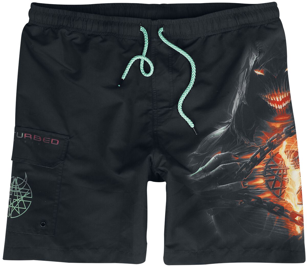 Short de bain  de Disturbed - EMP Signature Collection - M à XXL - pour Homme - noir - Disturbed