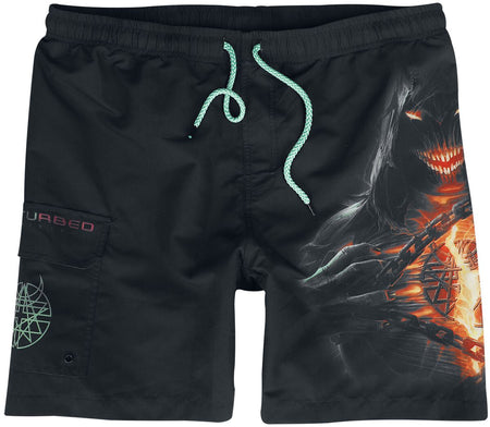 Short de bain  de Disturbed - EMP Signature Collection - M à XXL - pour Homme - noir - Disturbed