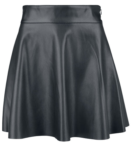 Jupe courte  de Noisy May - NMandy PU HW Flared skirt WVN NOOS - XS à XL - pour Femme - noir - Noisy May