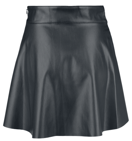 Jupe courte  de Noisy May - NMandy PU HW Flared skirt WVN NOOS - XS à XL - pour Femme - noir - Noisy May - View 2