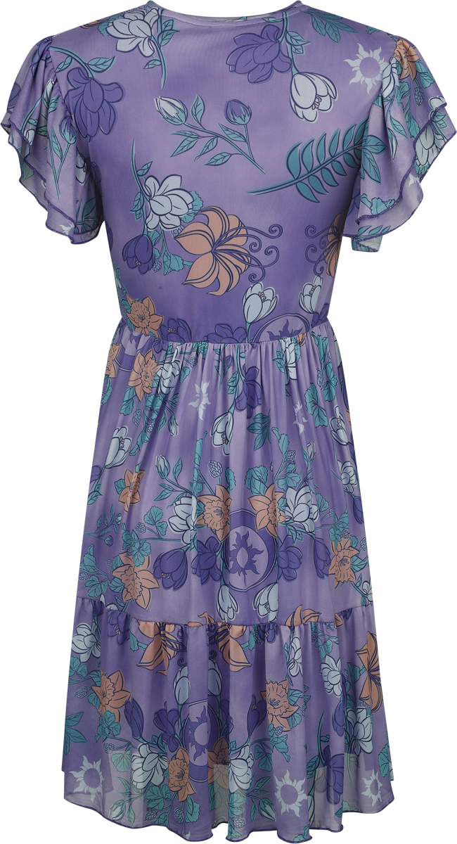Robe mi-longue Disney de Raiponce - Princesses Disney - Collection Pique-Nique - Raiponce - S à XXL - pour Femme - multicolore - Raiponce - View 2