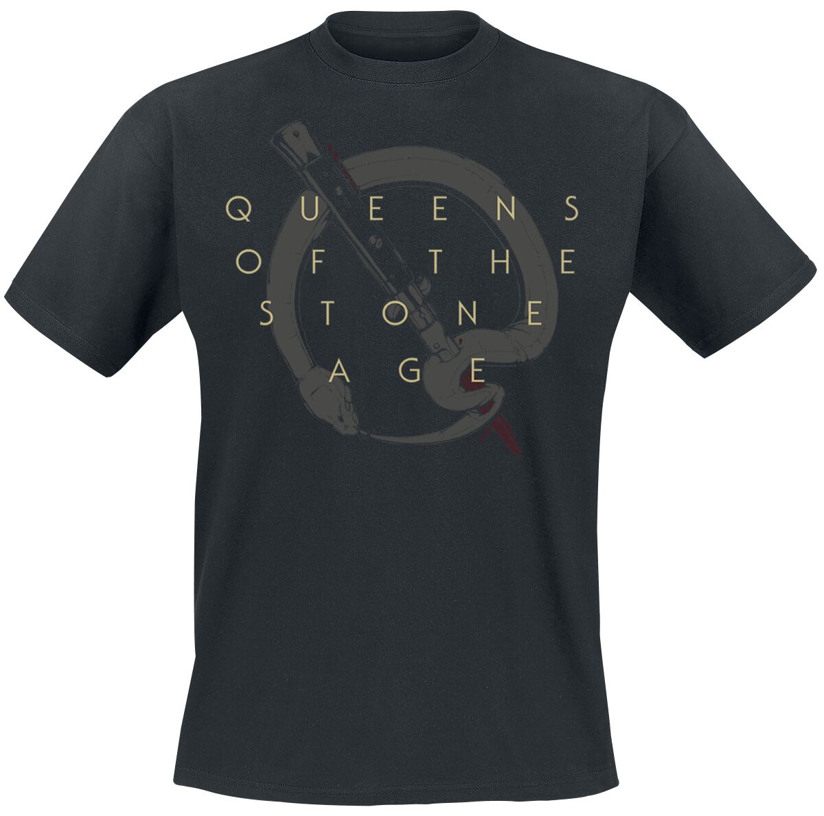 T-Shirt Manches courtes  de Queens Of The Stone Age - In Times New Roman - Bad Dog - S à 3XL - pour Homme - noir - Queens Of The Stone Age