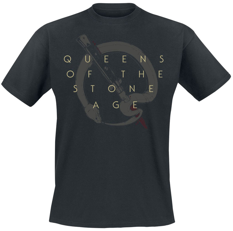 T-Shirt Manches courtes  de Queens Of The Stone Age - In Times New Roman - Bad Dog - S à 3XL - pour Homme - noir - Queens Of The Stone Age