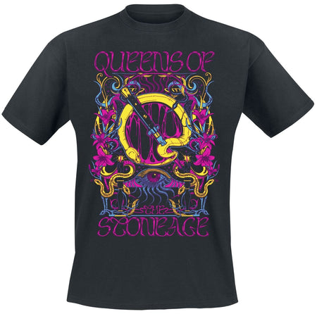 T-Shirt Manches courtes  de Queens Of The Stone Age - In Times New Roman - Neon Sacrilege - S à 3XL - pour Homme - noir - Queens Of The Stone Age