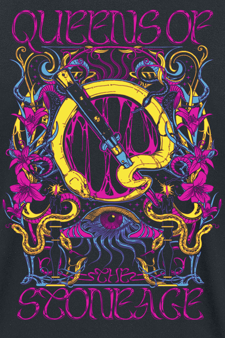 T-Shirt Manches courtes  de Queens Of The Stone Age - In Times New Roman - Neon Sacrilege - S à 3XL - pour Homme - noir - Queens Of The Stone Age - View 2