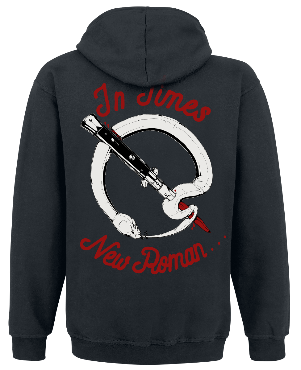 Sweat-shirt à capuche  de Queens Of The Stone Age - In Times New Roman - Snake Logo - S à 3XL - pour Homme - noir - Queens Of The Stone Age - View 2