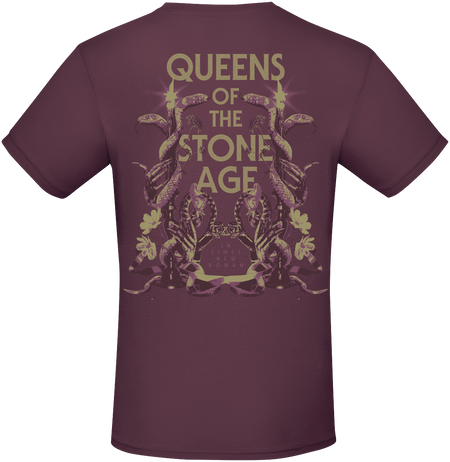 T-Shirt Manches courtes  de Queens Of The Stone Age - In Times New Roman - Snakes - S à 3XL - pour Homme - bordeaux - Queens Of The Stone Age - View 2