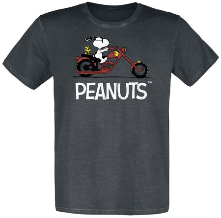 T-Shirt Manches courtes  de Snoopy - Snoopy - Biker - Rocker - Woodstock - S à 5XL - pour Homme - multicolore - Snoopy
