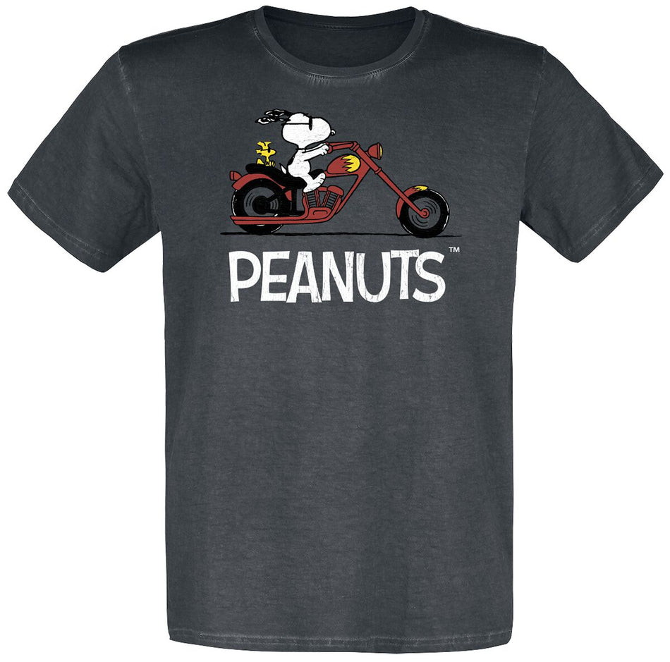 T-Shirt Manches courtes  de Snoopy - Snoopy - Biker - Rocker - Woodstock - S à 5XL - pour Homme - multicolore - Snoopy