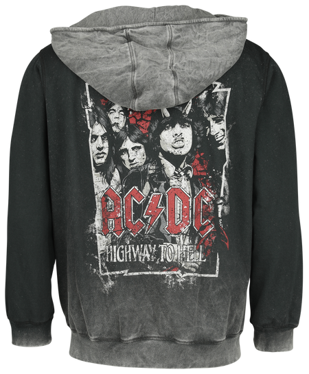 Sweat-shirt zippé à capuche  de AC/DC - Highway To Hell! - S à L - pour Homme - noir - AC/DC - View 2